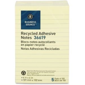Wholesale Adhesive Notes: Discounts on Business Source by 3M Yellow Adhesive Notes BSN36619