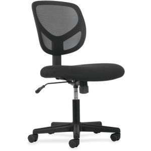 Sadie Mid-Back Task Chair - Black Seat - Fabric Back - 5-star Base - 18" Seat Width x 18" Seat Depth - 24.2" Width x 24.4" Depth x 38.3" Height