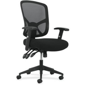 Sadie High-Back Task Chair - Black Seat - Fabric Back - 5-star Base - 20" Seat Width x 18" Seat Depth - 25.8" Width x 25" Depth x 44.5" Height