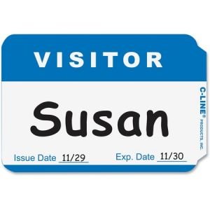 Wholesale Name Badge Labels: Discounts on C-Line Visitor Badges CLI92245