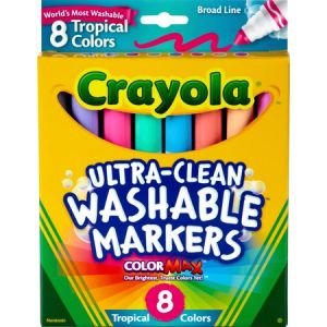 Wholesale Crayola BULK Art Markers: Discounts on Crayola Tropical Colors Pack Washable Markers CYO587816