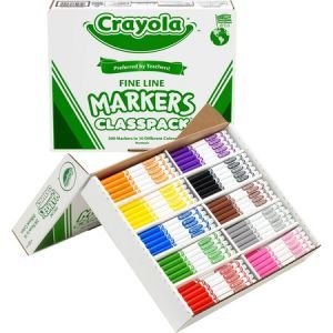 Wholesale Crayola BULK Art Markers: Discounts on Crayola Classpack Fine Line Markers CYO588210