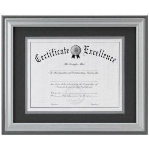 DAX Silver Frame Certificate Display
