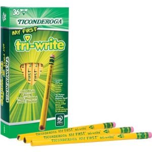 Wholesale Wood Pencils: Discounts on Ticonderoga Tri-Write Beginner No. 2 Pencils DIX13082