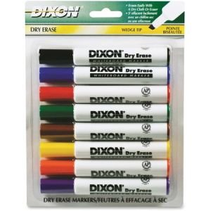 Wholesale Dry Erase Markers: Discounts on Dixon Wedge Tip Dry Erase Markers DIX92180
