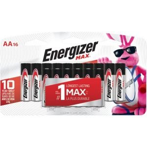 Energizer MAX Alkaline AA Batteries, 16 Pack