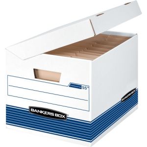 Wholesale Bankers Boxes: Discounts on Fellowes Bankers Box Systematic - Letter/Legal, White/Blue - TAA Compliant FEL0005502