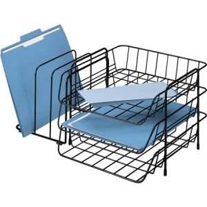 Wholesale Racks & Organizers: Discounts on Fellowes Wire Triple Tray with Sorter FEL72331