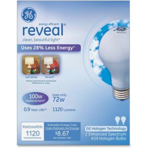 GE Lighting Reveal 72W A19 Halogen Bulb