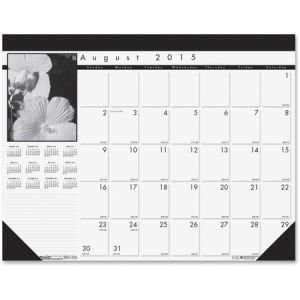Wholesale Academic Planners: Discounts on House of Doolittle Black On White Academic Desk Pad HOD1225
