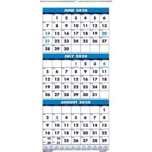 Wholesale Academic Planners: Discounts on House of Doolittle Three-month Horizontal Wall Calendar HOD3645