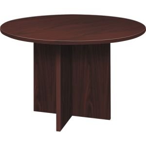 Wholesale Foundation Collection: Discounts on HON Foundation Round Conference Table - 29.5" - Material: Thermofused Laminate (TFL) - Finish: Mahogany
