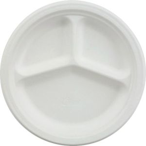 Chinet 3-compartment Paper Plate