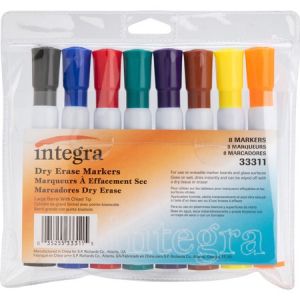 Wholesale Markers & Marker Pens: Discounts on Integra Chisel Point Dry-erase Markers ITA33311