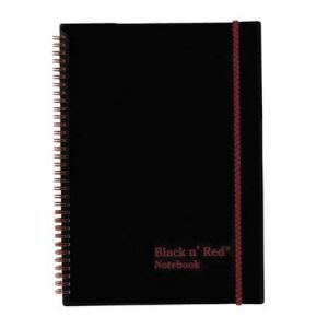Black n  Red Polypropylene Notebook - Letter