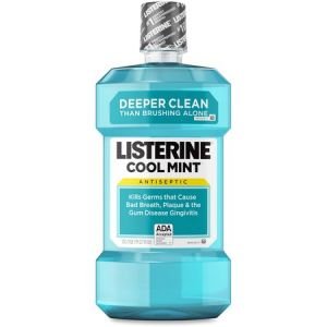 LISTERINE Cool Mint Antiseptic Mouthwash for Bad Breath - 1.5 L - Blue