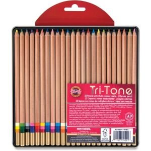 Wholesale Koh I Noor Colored Pencils: Discounts on Koh-I-Noor Tri-Tone Multi-colored Pencils KOHFA33TIN24BC