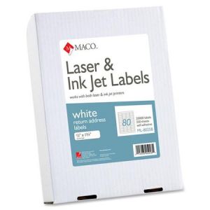 MACO White Laser/Ink Jet Return Address Label