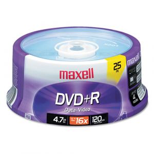 Wholesale DVD Recordable Media: Discounts on DVD+R Discs, 4.7GB, 16x, Spindle, Silver, 25/Pack MAX639011