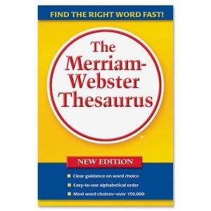 Merriam-Webster Paperback Thesaurus Dictionary Printed Book