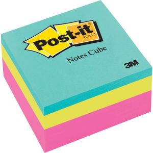 Post-it Notes Cube, 3 " x 3 ", P"k Wave
