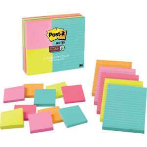 Post-it Super Sticky Notes, Assorted Sizes, Miami Collection