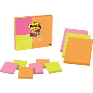 Post-it Notes 4x6 Pads in Capetown Colors