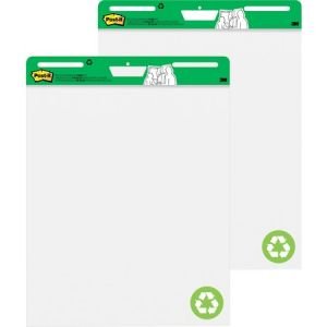 Post-it Easel Pad made with Recycled Paper, 25" x 30", White