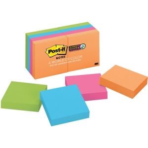 Post-it Super Sticky Notes, 2" X 2" Rio de Janeiro Collection