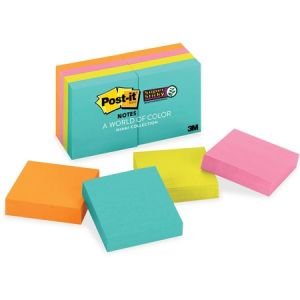 Post-it Super Sticky Notes, 2" X 2" Miami Collection