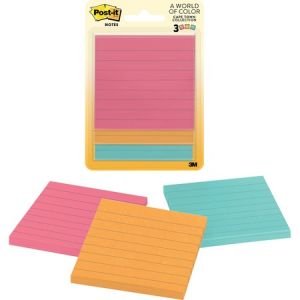 Post-it Notes, 3 in x 3 in, Cape Town Color Collection
