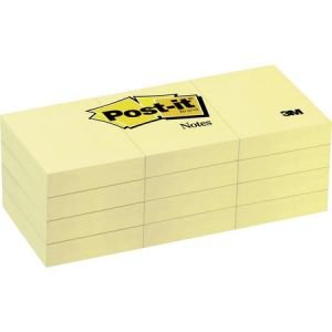 Post-it Notes, 1.5 in x 2 in, Canary Yellow