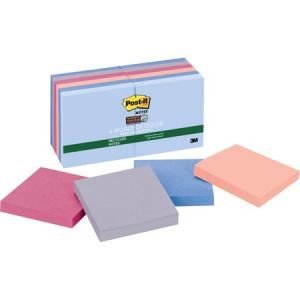 Post-it Super Sticky Recycled Notes, 3 in x 3 in, Bali Color Collection