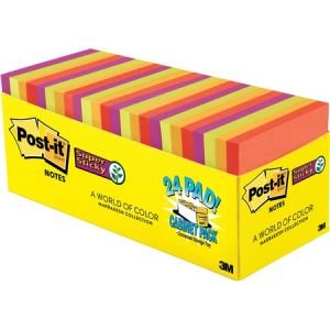 Post-it Super Sticky Notes, 3" x 3", Marrakesh Collection Cabinet Pack