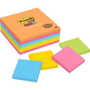 Post-it Super Sticky Notes, 3"x 3" Rio de Janeiro Collection