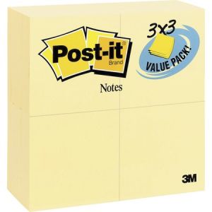 Post-it Notes, 3" x 3" Canary Yellow