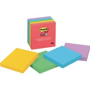 Post-it Super Sticky Notes, 3" x 3" Marrakesh Collection