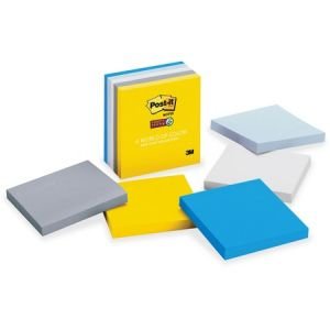 Post-it Super Sticky Notes, 3" x 3" New York Color Collection