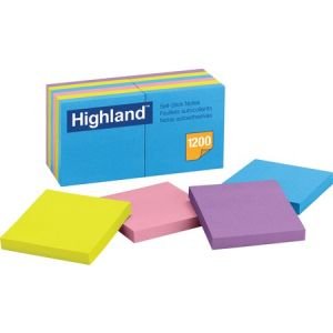Wholesale Adhesive Notes: Discounts on Highland Bright Self-stick Removable Notes MMM6549B