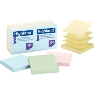 Wholesale Adhesive Notes: Discounts on Highland Self-stick Pastel Pop-up Notes MMM6549PUA