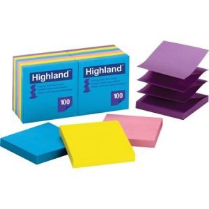 Wholesale Adhesive Notes: Discounts on Highland Repositionable Bright Pop-up Notes MMM6549PUB