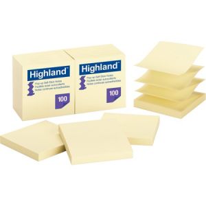 Wholesale Adhesive Notes: Discounts on Highland Repositionable Pop-up Notes MMM6549PUY