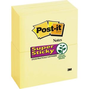 Post-it Super Sticky Notes, 3" x 5" Canary Yellow