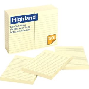 Wholesale Adhesive Notes: Discounts on Highland Self-stick Lined Notes MMM6609YW