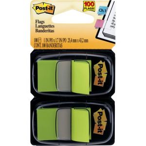 Post-it Flags, 1" Wide, Bright Green 2-pack