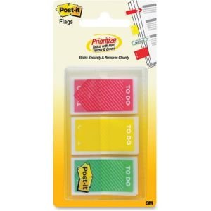 Post-it Flags, 1", "To Do" , Red-Yellow-Green