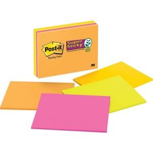 Post-it Super Sticky Notes, 8" x 6" Rio de Janeiro Collection