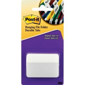Post-it Angled Durable Tabs, 2" x 1.5", White
