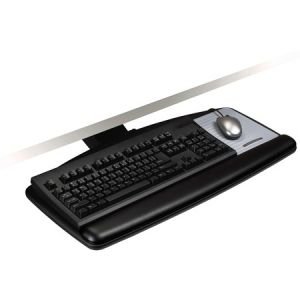 Wholesale Keyboard Trays: Discounts on 3M Lever Adjust Keyboard Tray with Standard Keyboard and Mouse Platform MMMAKT70LE