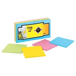 Post-it Super Sticky Full Adhesive Notes, 3" x 3", Electric Yellow